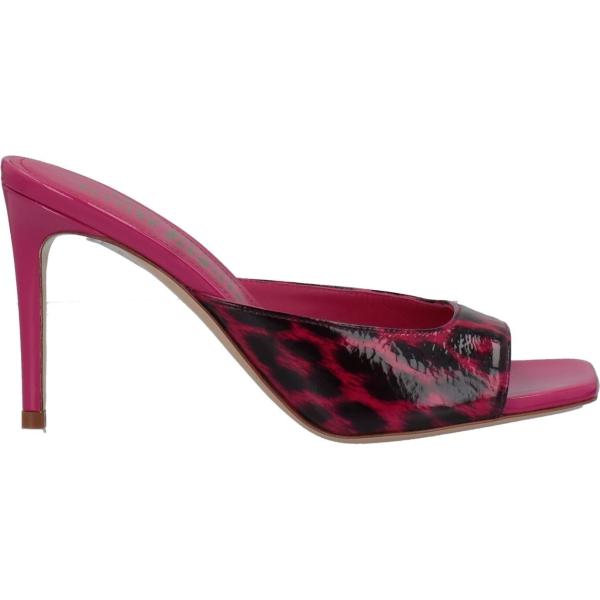 sandali in pelle Bettina Vermillon rosso animalier