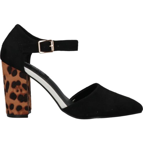 décolleté Piampiani nero animalier