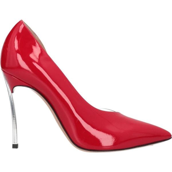 décolleté Casadei rosso tinta unita
