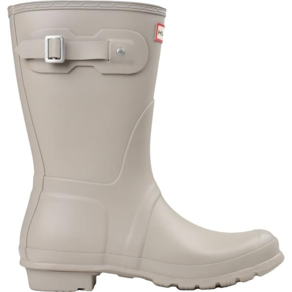 stivali da donna in bianco neve con tacco squadrato a punta tonda Hunter