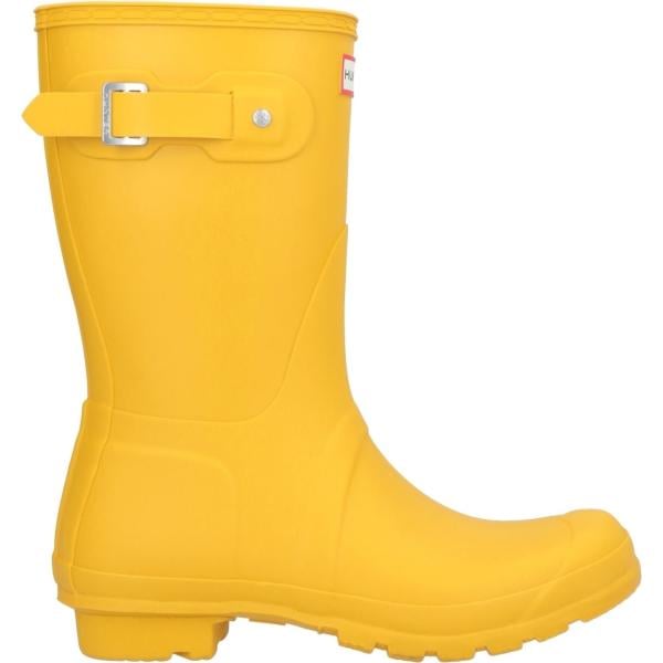 stivali da donna in bianco neve con tacco squadrato a punta tonda Hunter