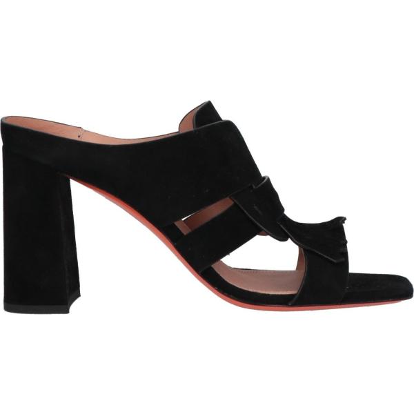 sandali in pelle Santoni nero tinta unita