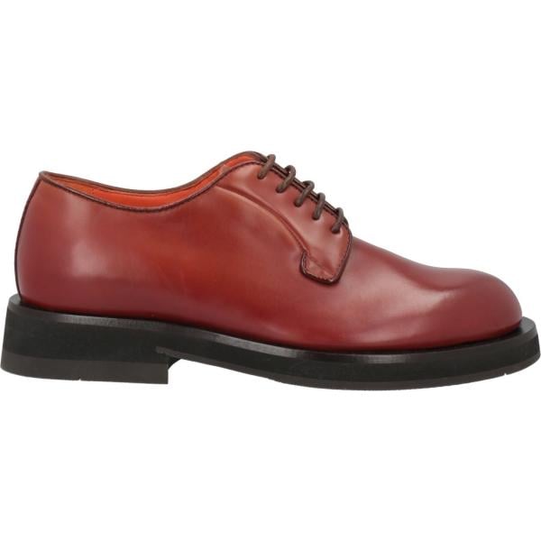 scarpe stringate Santoni rosso tinta unita