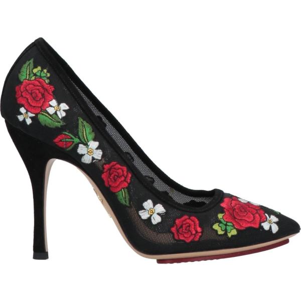 décolleté Charlotte Olympia nero a fiori