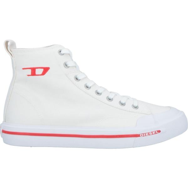 sneakers alte Diesel bianco tinta unita