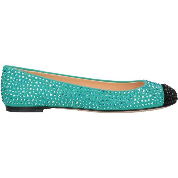 ballerine Giuseppe Zanotti verde tinta unita