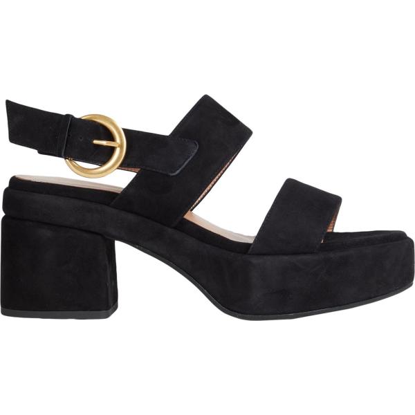 sandali in pelle Bianca Di nero tinta unita