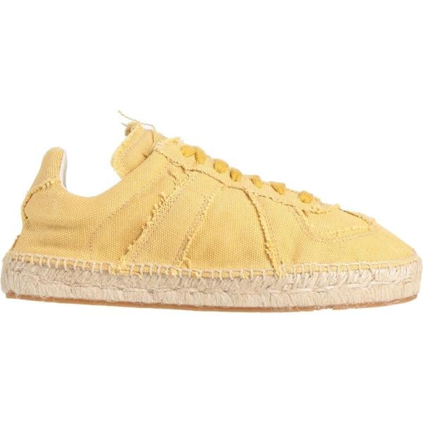 Espadrillas da donna con stringhe in giallo chiaro senza tacco a punta tonda con lacci Maison Margiela Maison Margiela