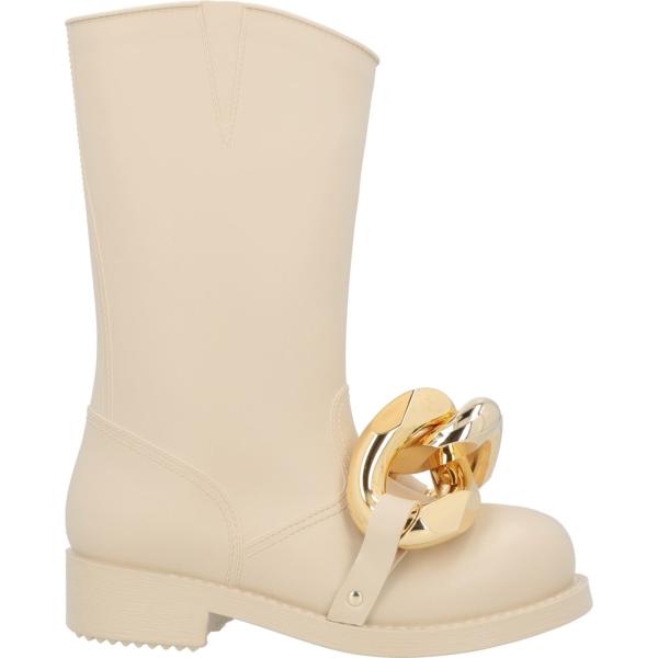 stivaletti da donna in beige sabbia senza tacco a punta tonda Jw Anderson