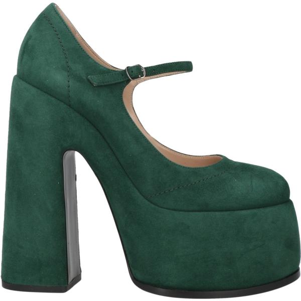 décolleté Casadei verde tinta unita