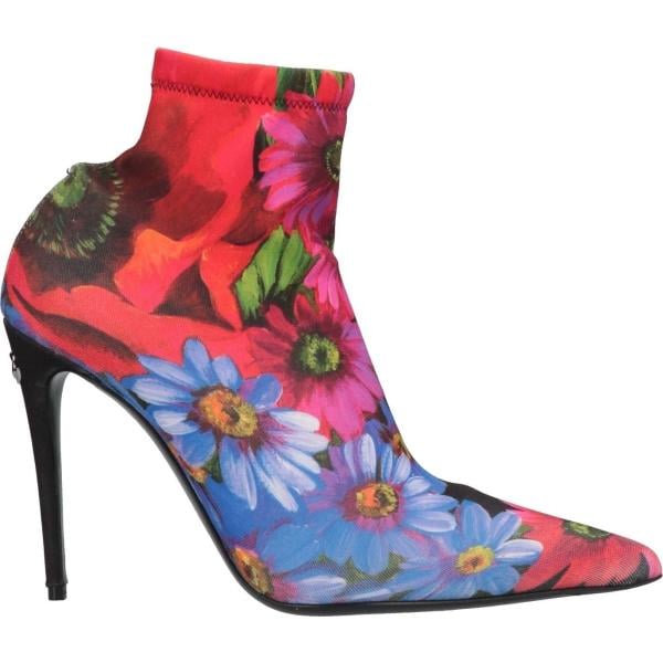 stivaletti Dolce&Gabbana bianco a fiori