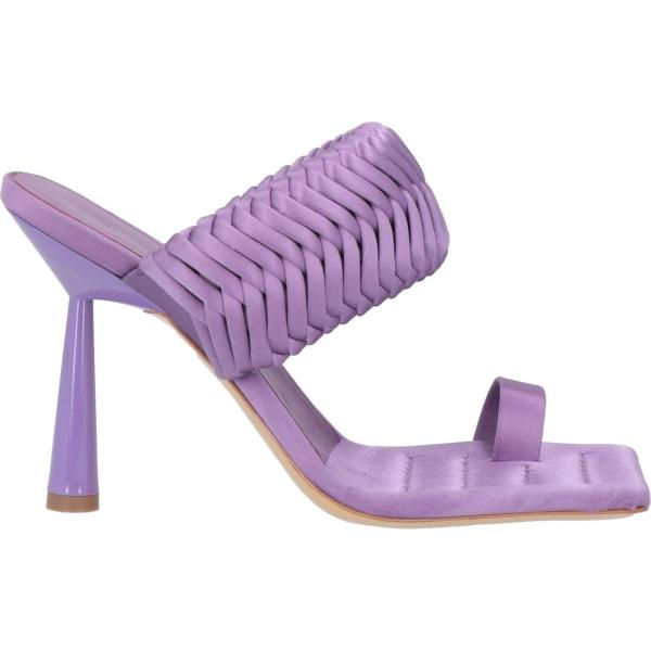 ciabatte da donna in bianco neve con tacco a punta quadrata in pelle Gia / Rhw