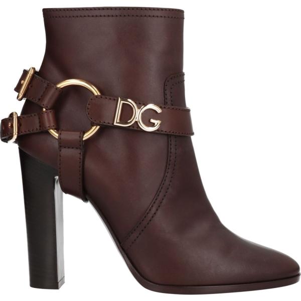 stivaletti Dolce&Gabbana marrone tinta unita