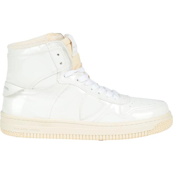 sneakers alte Philippe Model bianco tinta unita