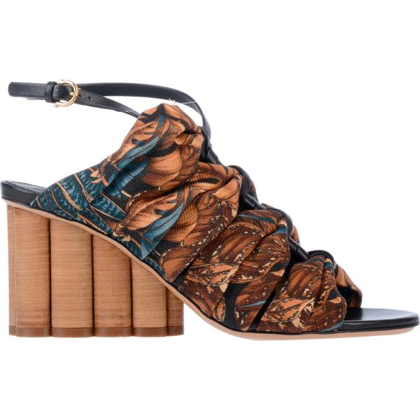 sandali in pelle Ferragamo marrone a fiori
