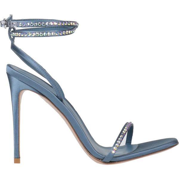 sandali in pelle Le Silla blu tinta unita