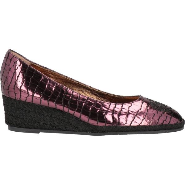 espadrillas da donna con stampe effetto vernice con tacco a punta tonda in pelle Testoni