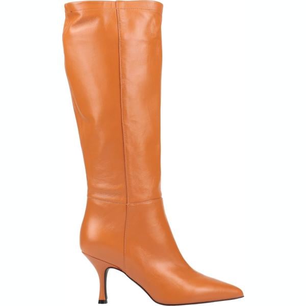 stivali da donna in bianco neve con tacco spillo a punta in pelle Islo Isabella Lorusso