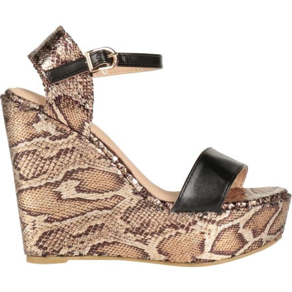 sandali in pelle Vivian marrone animalier