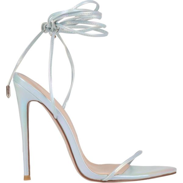 sandali col tacco Femme bianco tinta unita