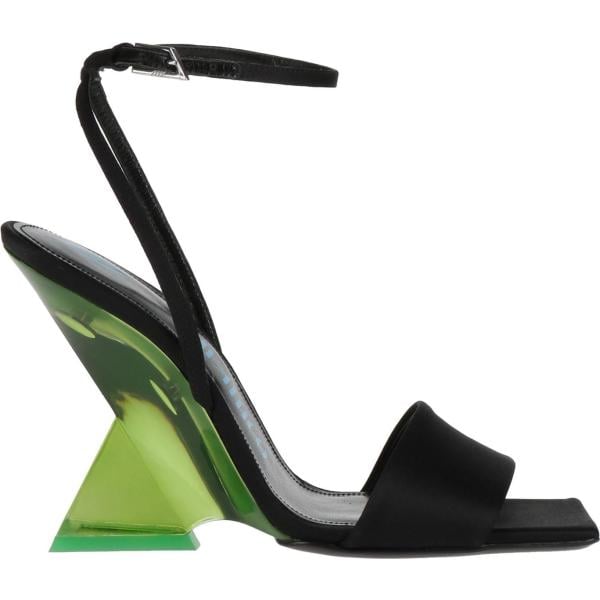 sandali in pelle The Attico nero tinta unita