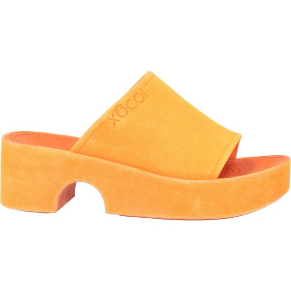 sandali col tacco Xocoi arancione tinta unita