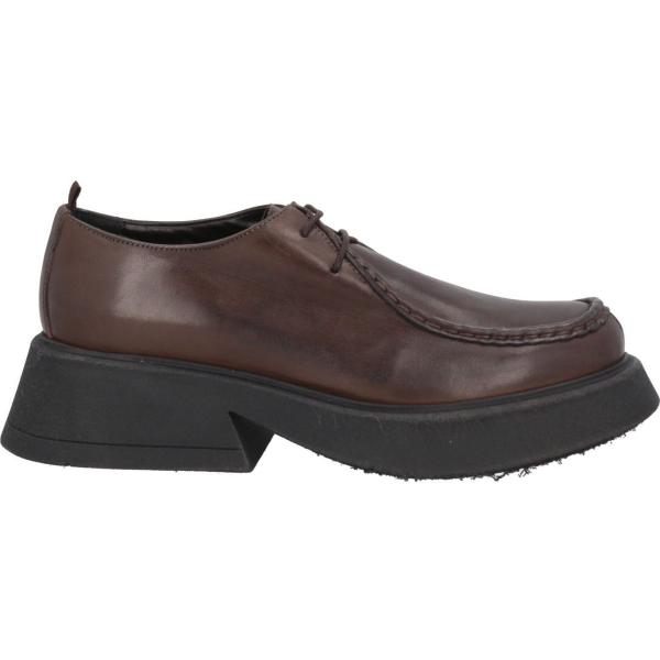 scarpe stringate 1725.A marrone tinta unita