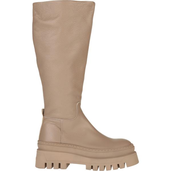 stivali da donna in bianco neve con tacco squadrato a punta tonda con zip Steve Madden