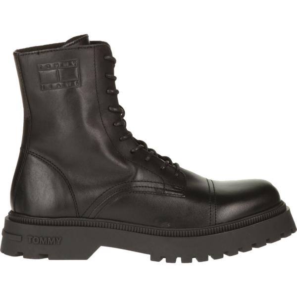 anfibi Tommy Jeans nero tinta unita