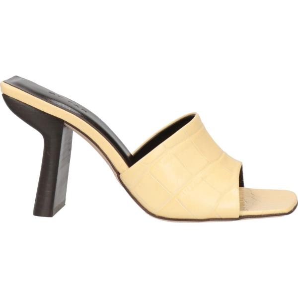 sandali in pelle By Far giallo con stampe