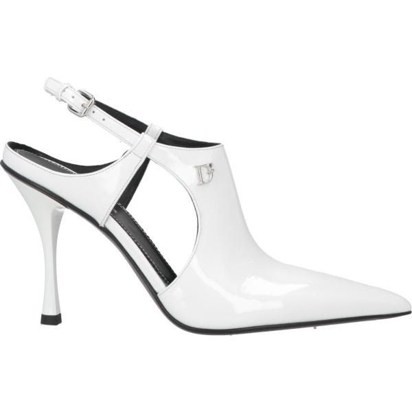 décolleté Dsquared2 bianco tinta unita