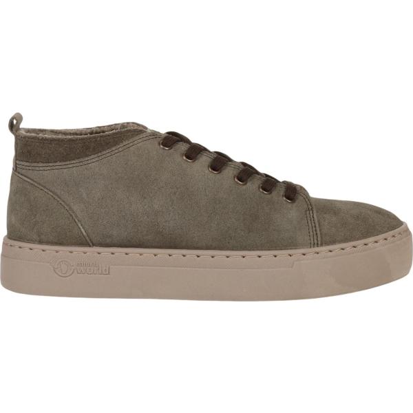 sneakers alte Natural World verde tinta unita