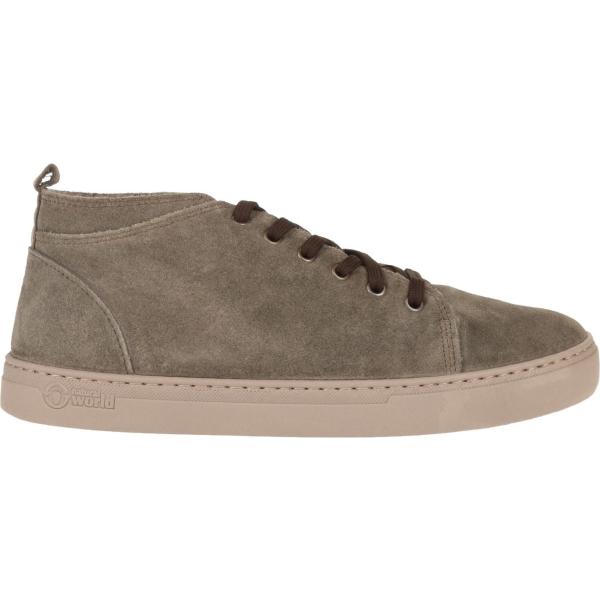 sneakers alte Natural World verde tinta unita
