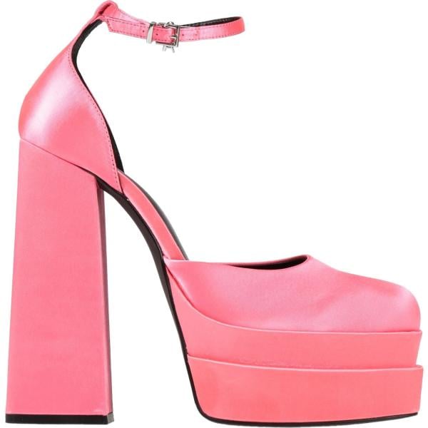 Décolleté da donna in rosa scuro con tacco squadrato a punta quadrata con cinturino in pelle ACTITUDE by TWINSET