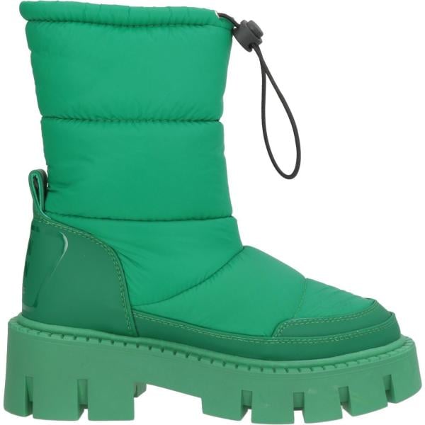 Stivaletti da donna in verde scuro con tacco squadrato a punta tonda in pelle Copenhagen Studios Copenhagen Studios