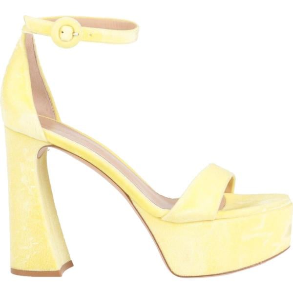 sandali in pelle Gianvito Rossi giallo tinta unita