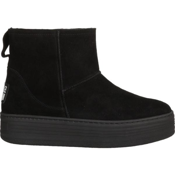 stivaletti da donna in nero pece effetto scamosciato senza tacco a punta tonda Steve Madden