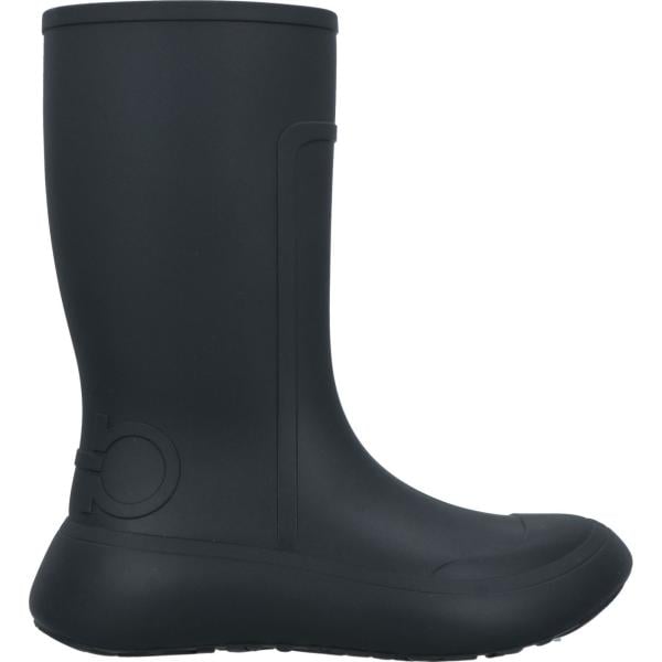 stivali di gomma Ferragamo nero tinta unita