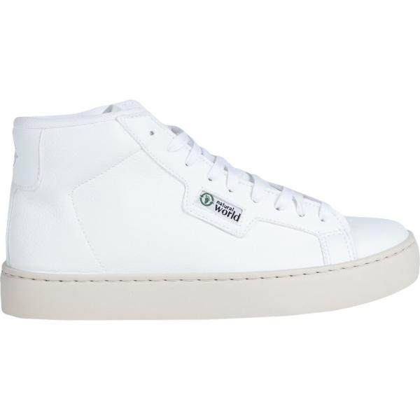 sneakers alte Natural World bianco tinta unita