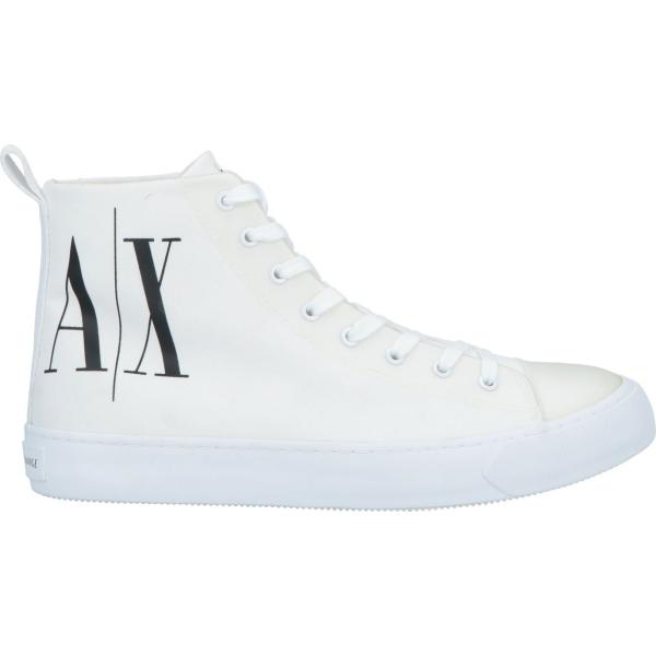 sneakers alte Armani Exchange bianco con stampe