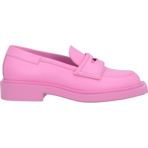 mocassini da donna in rosa scuro senza tacco a punta tonda in pelle 3Juin