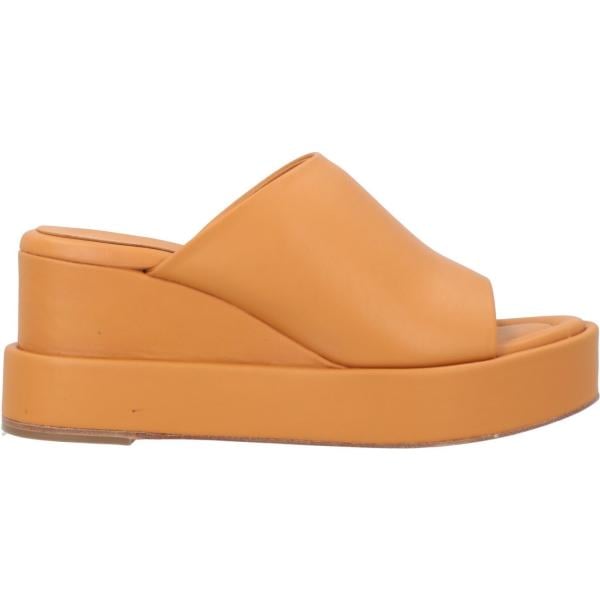 Sandali in pelle da donna in arancione scuro in pelle Paloma Barceló