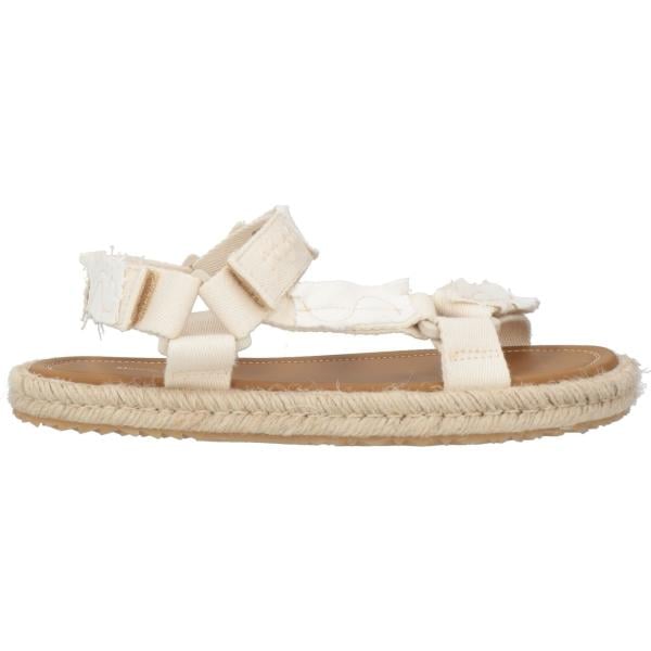Espadrillas da donna in bianco neve senza tacco a punta tonda Maison Margiela