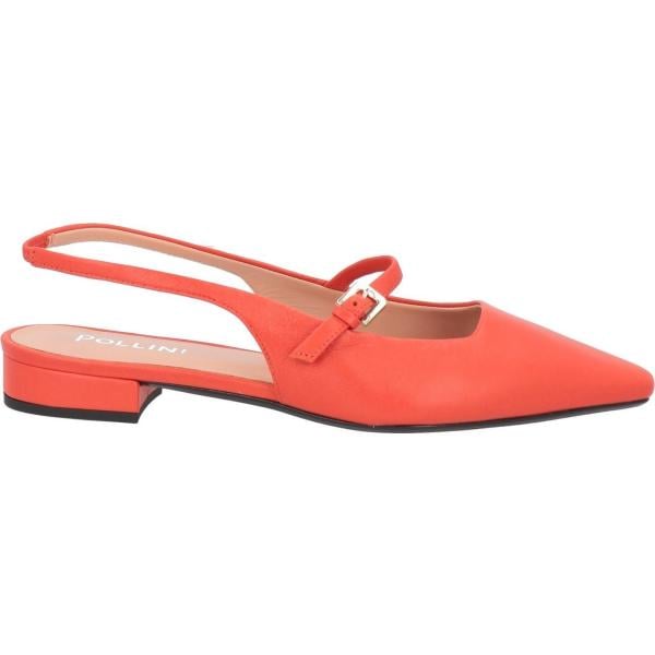 ballerine da donna in bianco neve senza tacco a punta slingback in pelle Pollini