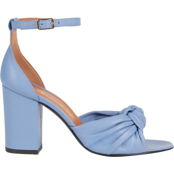 sandali in pelle Via Roma 15 blu tinta unita