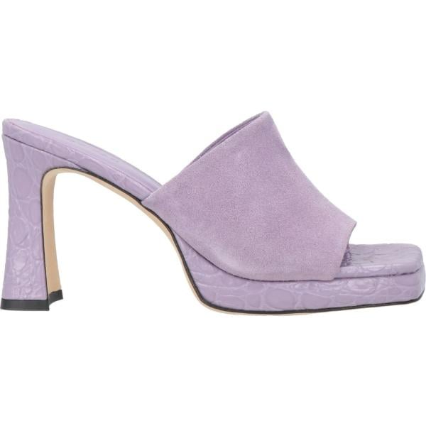 sandali in pelle By Far viola tinta unita