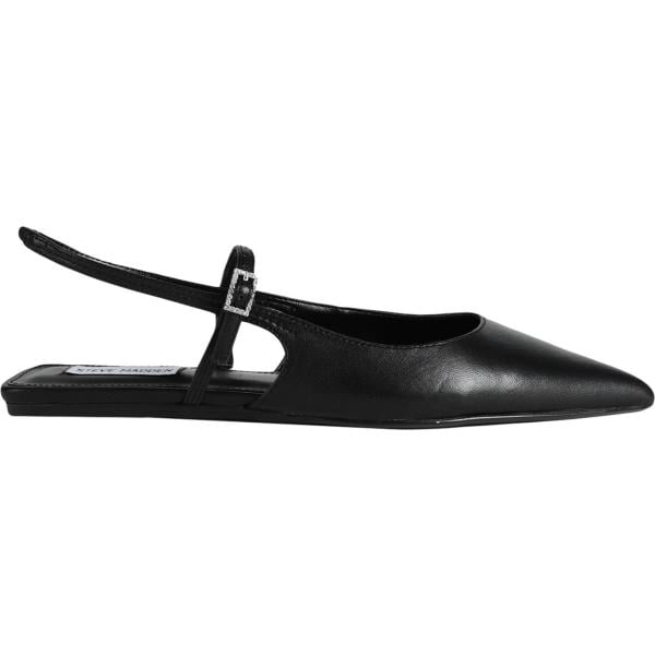 Ballerine da donna in bianco neve senza tacco a punta slingback Steve Madden