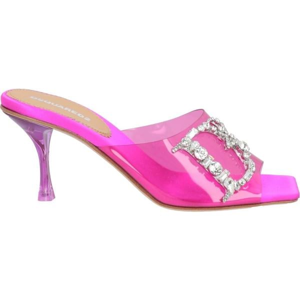 sandali in pelle Dsquared2 bianco tinta unita
