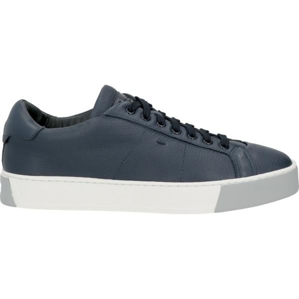 sneakers Santoni blu tinta unita