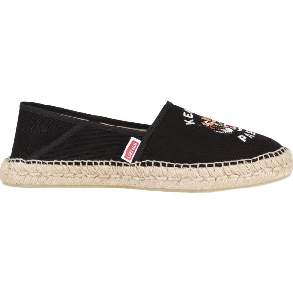 Espadrillas da donna in bianco neve senza tacco a punta tonda Kenzo